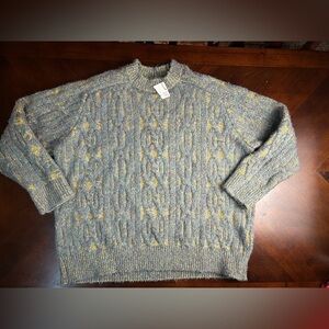 NEW Zara Men's Sweater in Gray and Gold
